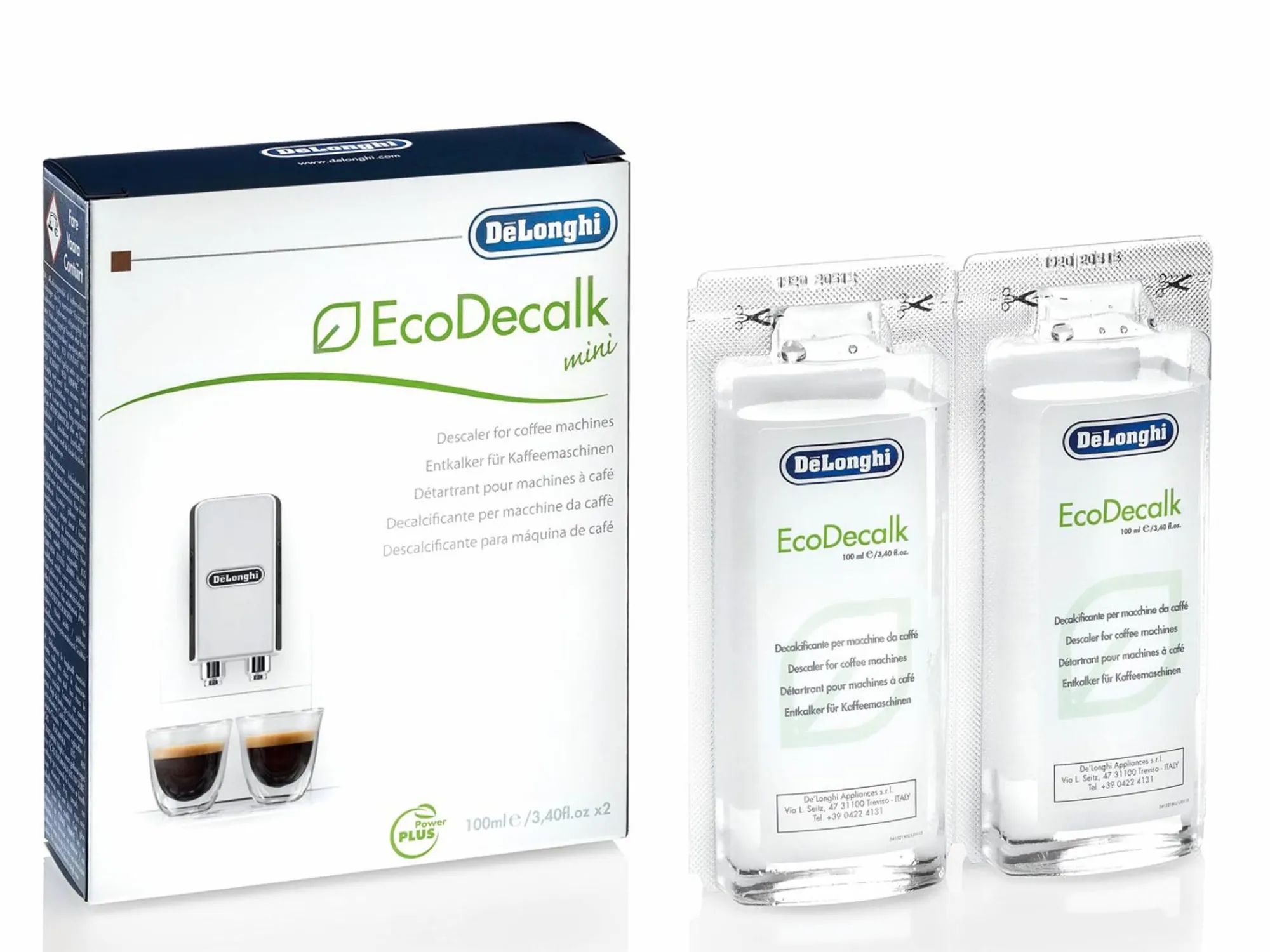 Hot DeLonghi Eco Decalk Mini 2x 100ml Kaffeevollautomaten