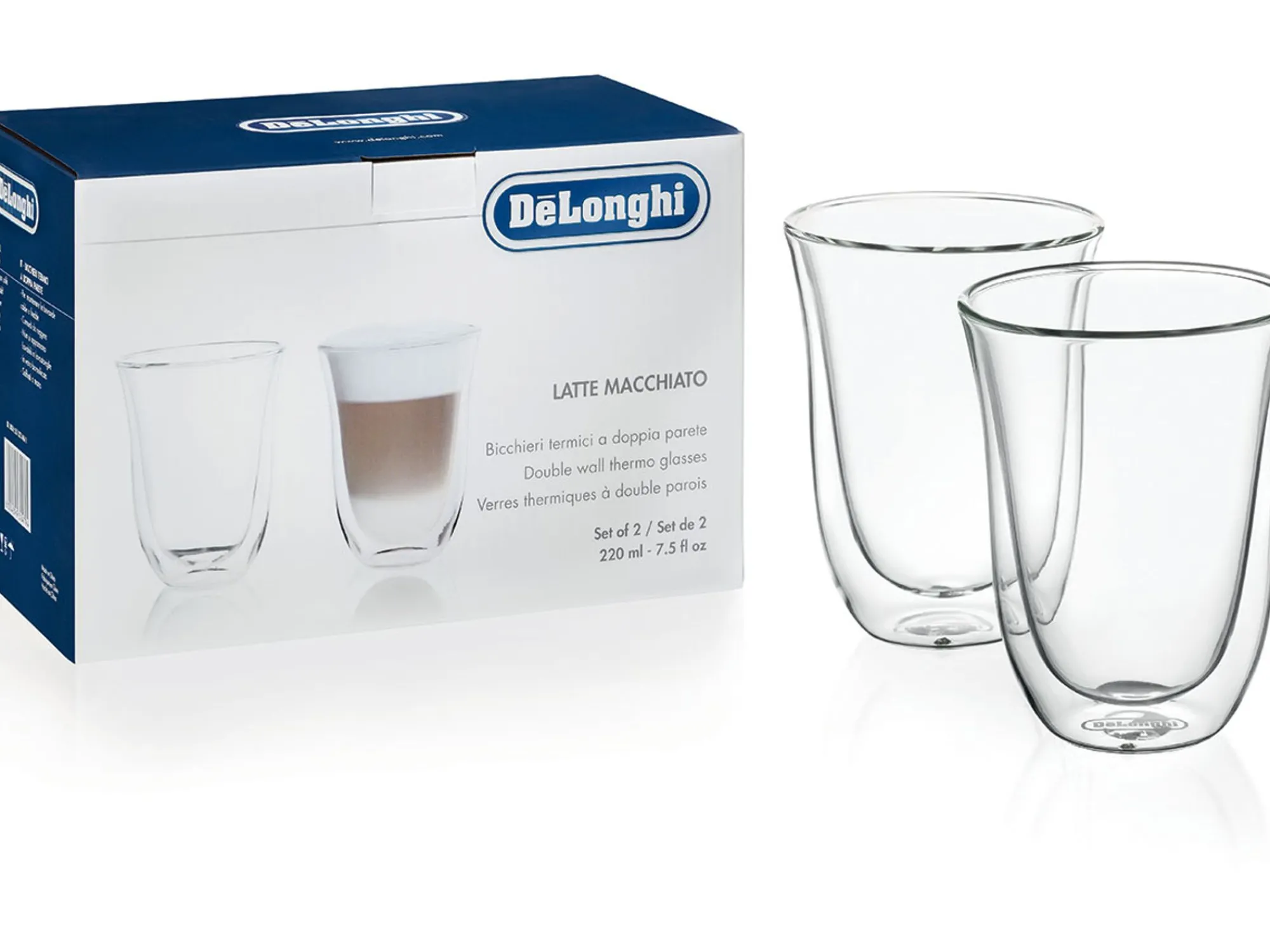 Fashion DeLonghi Latte-Macchiatto-Gläser 2er Set Doppelwandig Geschirr