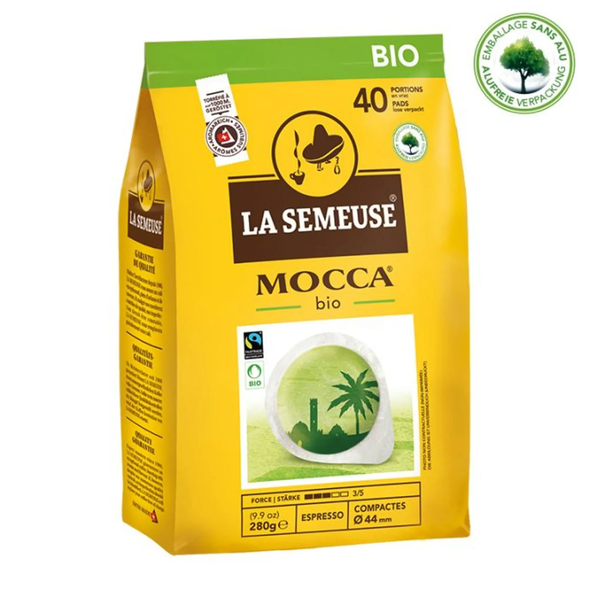 Clearance LA SEMEUSE MOCCA BIO | 40 Portionen lose | 44mm Kaffeepads