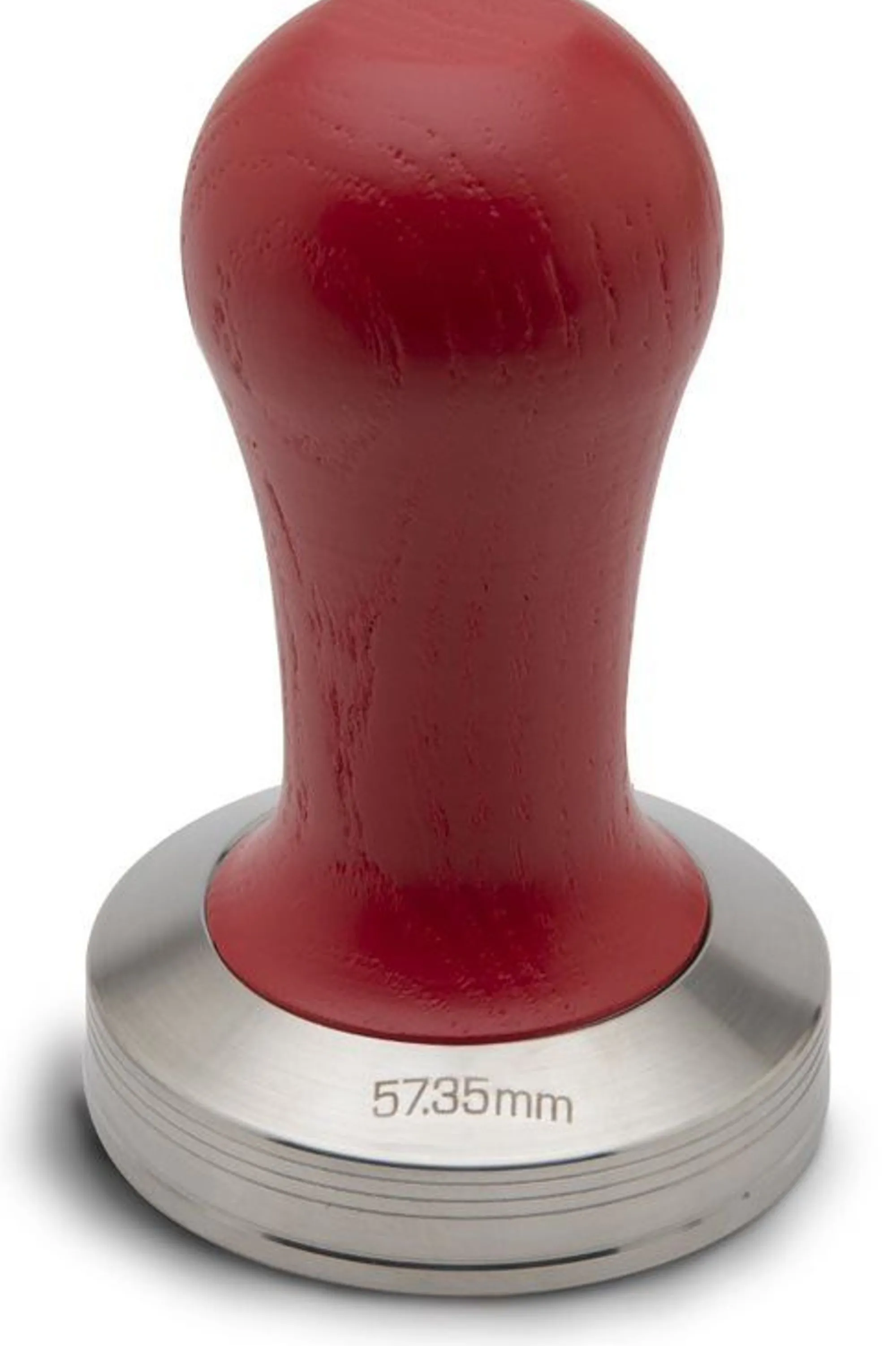 Clearance Lelit Tamper 57,35mm plan Holzgriff Rot Barista Zubehör