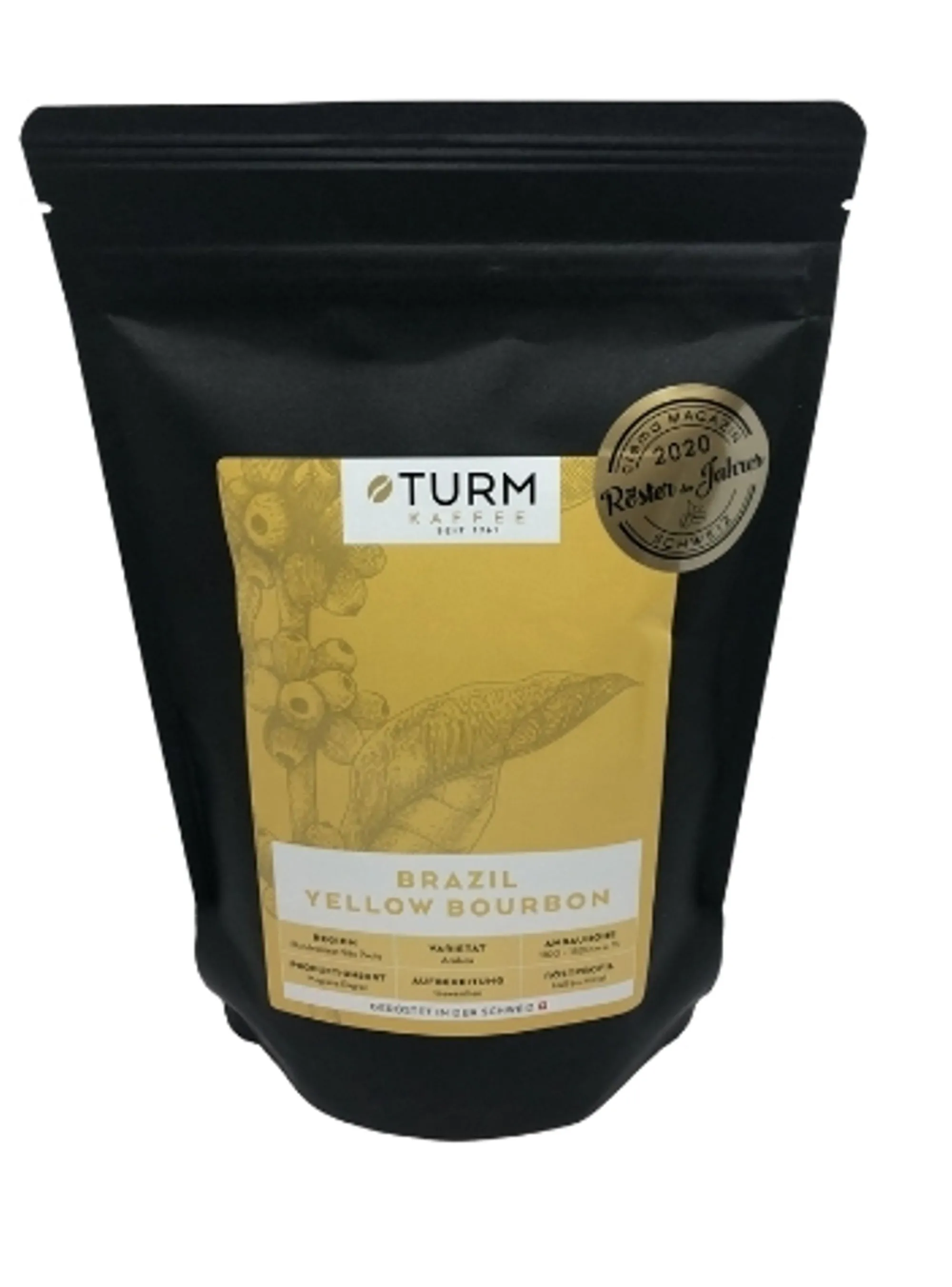 Hot Turm Kaffee BRAZIL YELLOW BOURBON 250g Kaffeebohnen